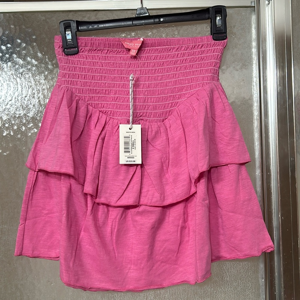 XS pink simply southern skirt